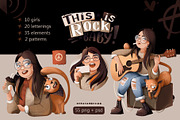 ROCK MUSIC digital collection, a Person Illustration by Izobova (Thumbnail 1 of 7)