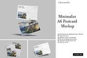 Minimalist A6 Postcard Mockup, a Card Template by lamorastudio (Thumbnail 1 of 11)