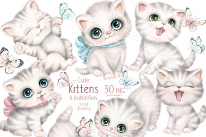 Cute Kitten Clipart Tabby Kitty Cat