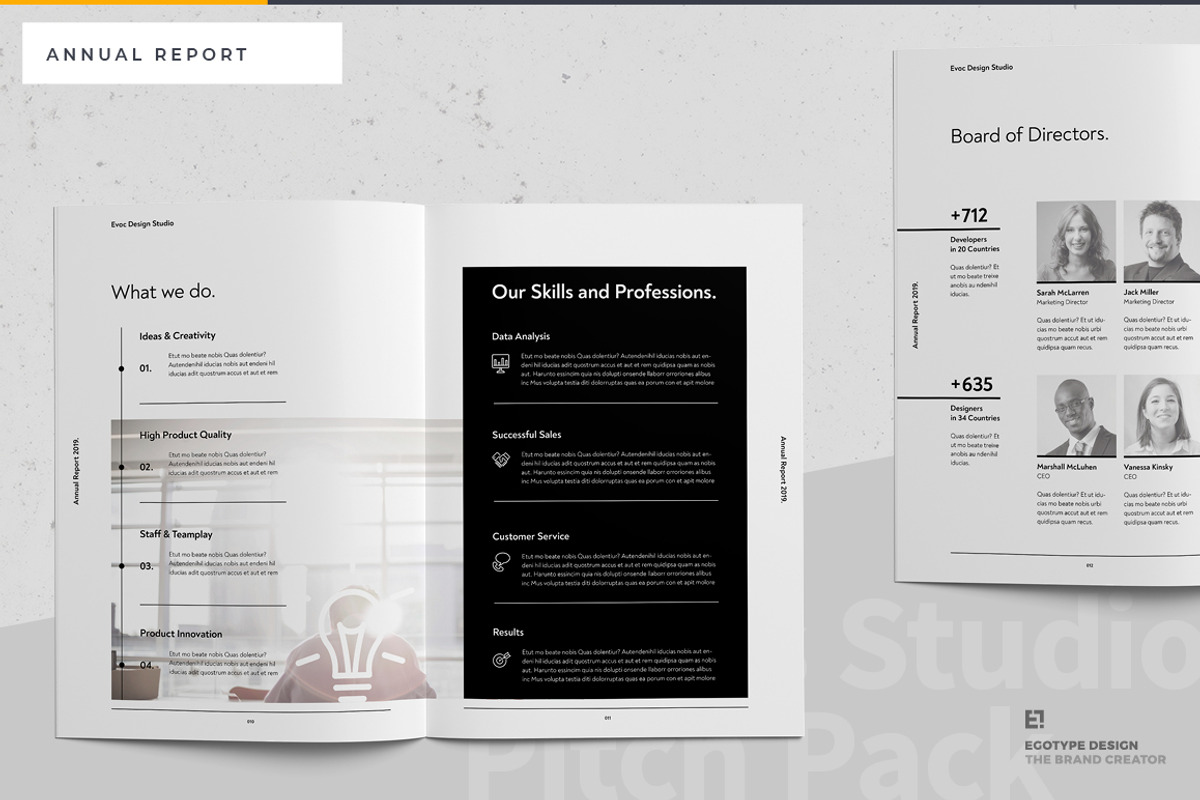 Egotype Annual Report, a Brochure Template by Egotype (Photo 5 of 15)