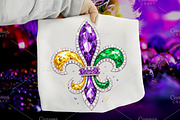 Fleur De Lis Mardi Gras PNG, an Illustration by Canvas Craft (Thumbnail 1 of 6)