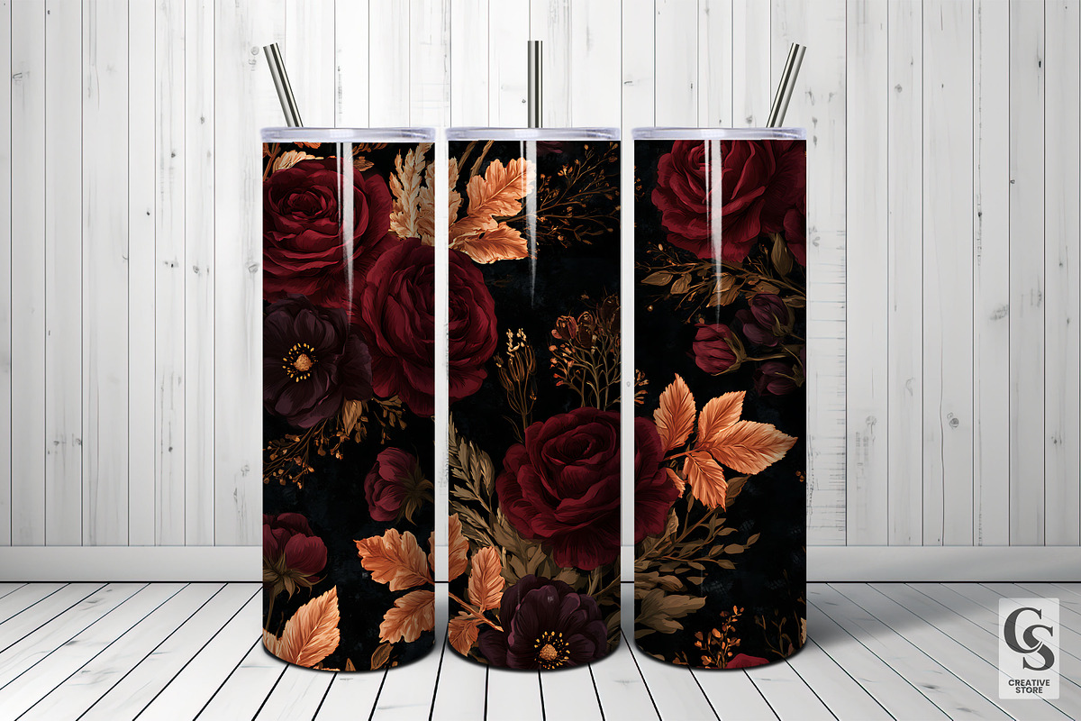 Gothic Fall Floral Seamless Pattern, a Pattern Graphic by Creative Store (Photo 5 of 5)