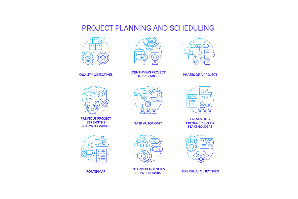Project planning and scheduling, an Icon by IMG Visuals