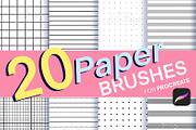 20 Procreate Paper Brushes Set, a Brush Add-On by LiuBi Art (Thumbnail 1 of 2)