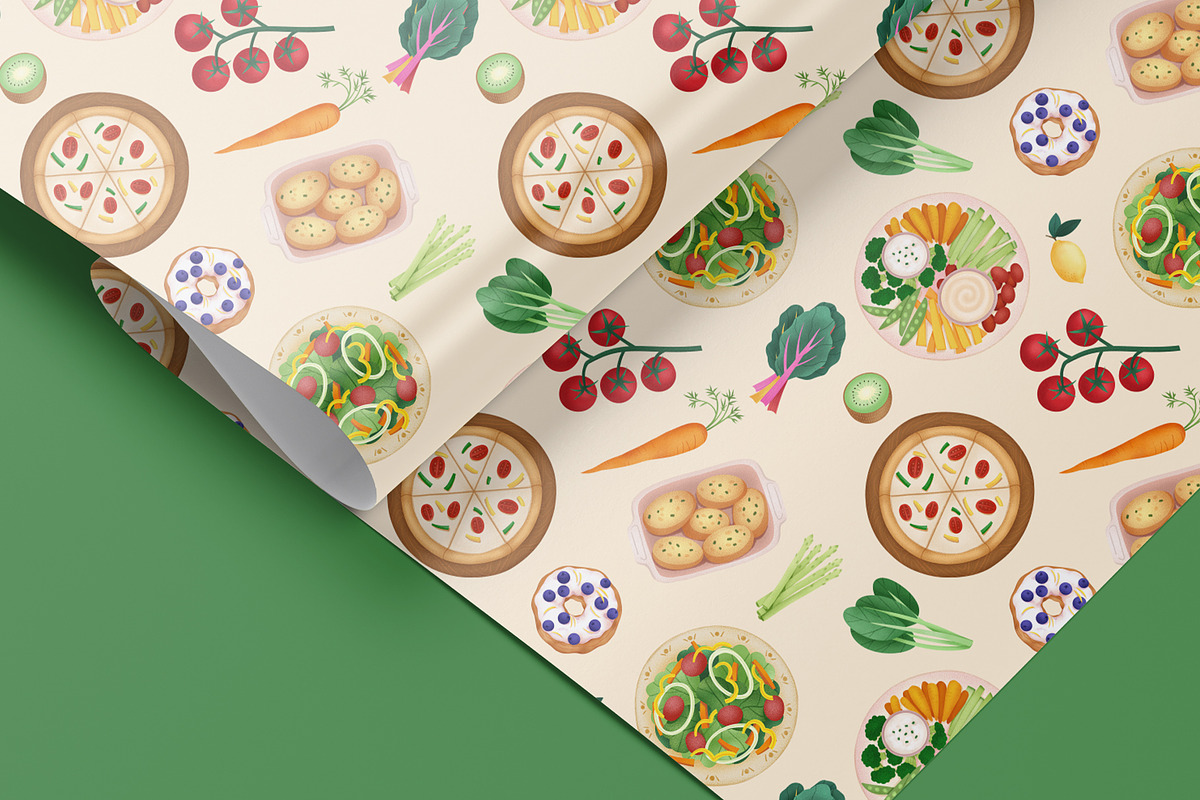 Vegan Joyful Gathering Digital Paint, a Food Illustration by CreativeValuation (Photo 10 of 11)