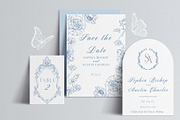 Blue Victorian Vintage Fine Line Art, a Decorative Illustration by Grace Noboa Illustrations (Thumbnail 2 of 14)