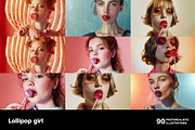 Lollipop girls. 90 images, a Person Illustration by Handmadefont (Thumbnail 3 of 16)