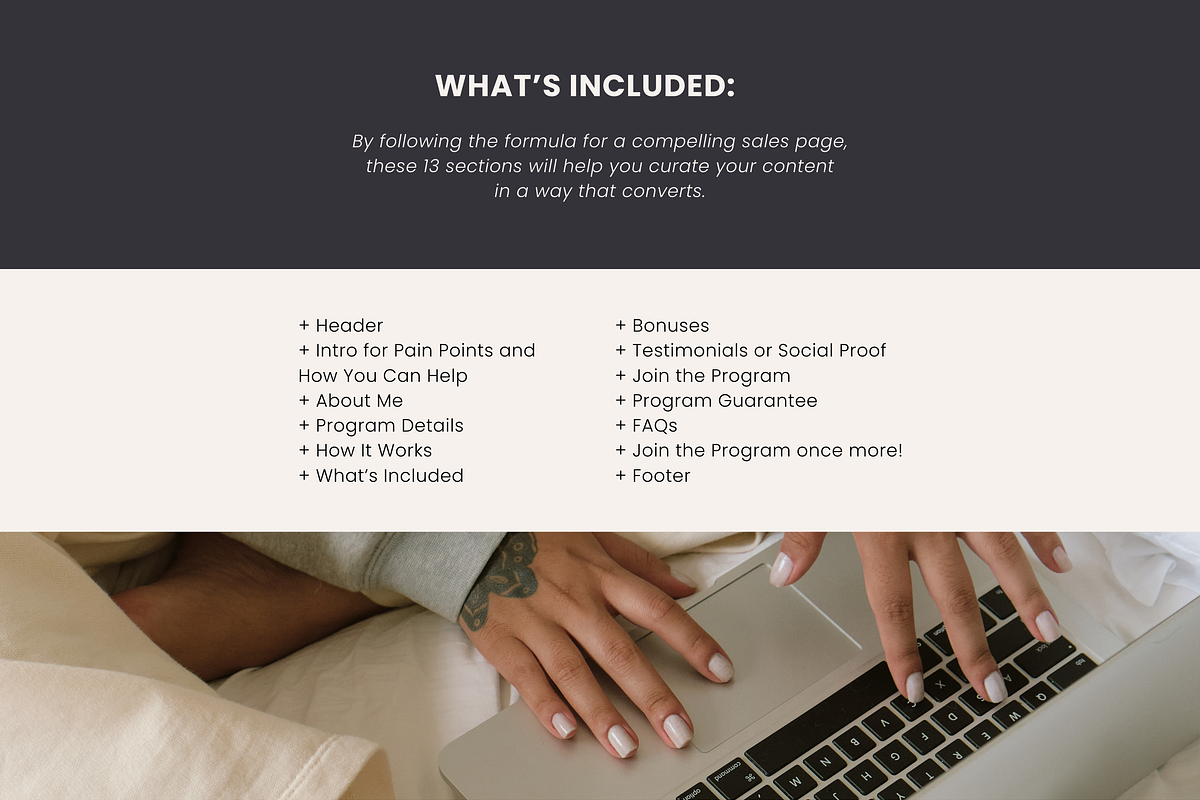 DAWN | Canva Sales Page Template, a Landing Page Template by Erin Cassidy (Photo 5 of 6)