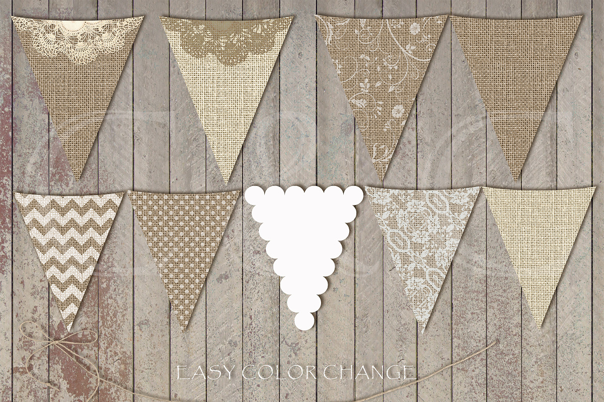 Burlap Banner/Pendants Pack preview 2