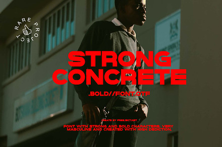 Strong Concrete - Display Font, a Sans Serif Font by freeject.net