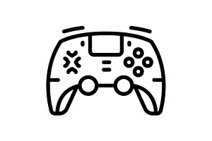 Controllers game black icon, an Outline Icon by Creative priyanka
