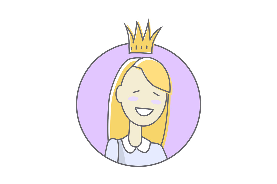 Girl in Crown Avatar Userpic, a Background Graphic by robuart