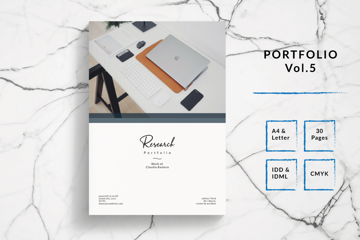 Research Portfolio Template Vol.5, a Brochure Template by Tiempo co
