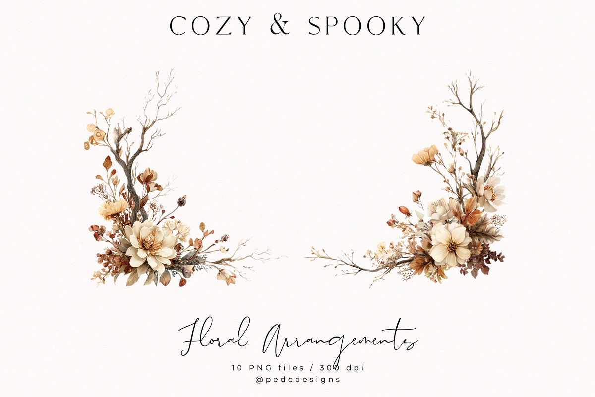 Cozy & Spooky Collection, a Seasonal Illustration by PeDe Designs (Photo 16 of 30)