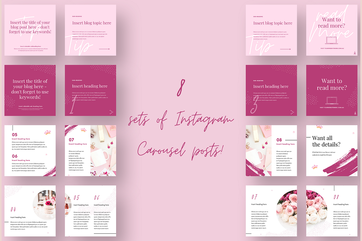 Pink Princess Social Media Templates, a Social Media Template by Marketing Your Brand (Photo 5 of 10)