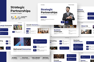 Strategic Partnerships Google Slides, a Presentation Template by QR Design Studio