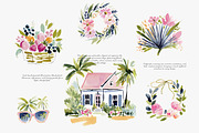 Summer watercolor clipart set, a Decorative Illustration by Patishop Art (Thumbnail 5 of 8)