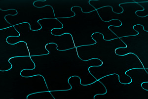 Dark Jigsaw Puzzle Lines Wallpaper, a Wallpaper Photo by THP Creative