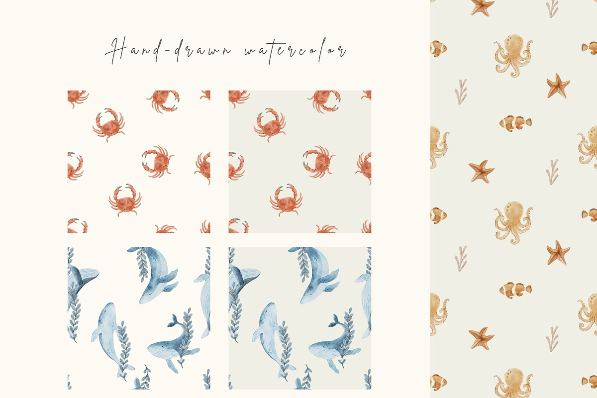 Watercolor Under Sea Collection, an Animal Illustration by Jenteva Art (Photo 11 of 14)