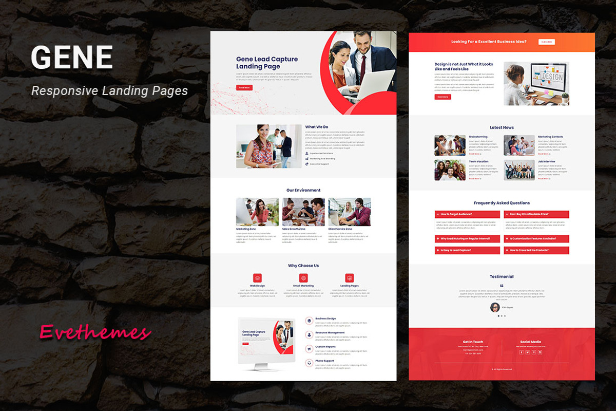 GENE - HTML Landing Pages, a Landing Page Template by evethemes