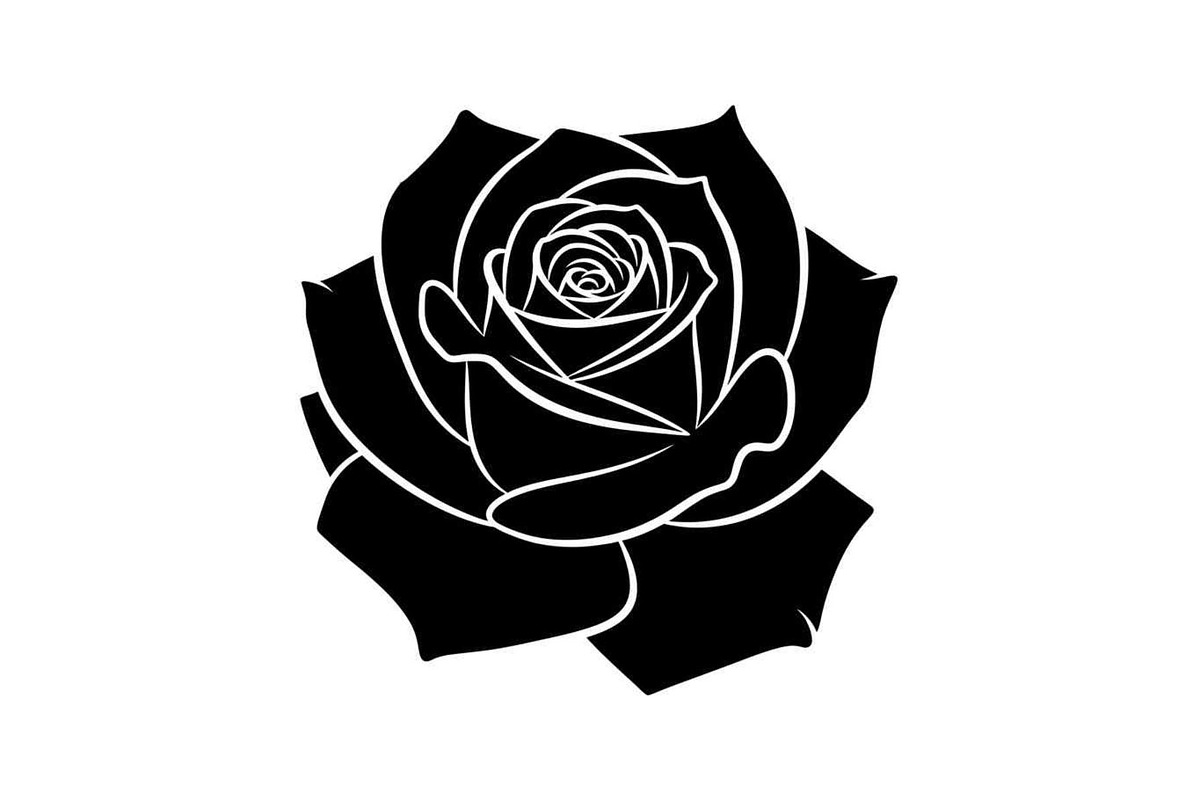 50 Black Rose Silhouette Vector Bund, an Illustration by Gaye Art (Photo 24 of 51)
