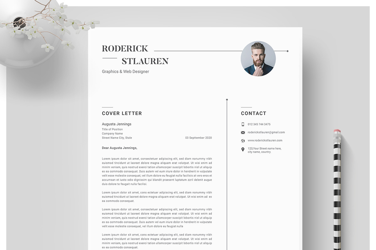 Resume Template / CV, a Resume Template by CreativeZoom (Photo 4 of 4)