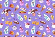 Dairy products set + backgrounds, a Food Illustration by PaperTrident (Thumbnail 3 of 3)