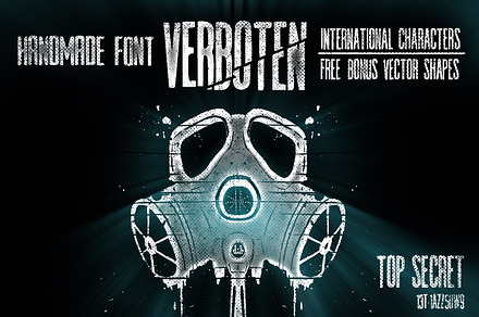 Handmade Font Verboten, a Sans Serif Font by the little wonder shop