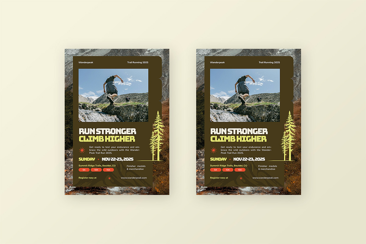 Wanderpeak Trail Running - Flyer, a Flyer Template by StreaksideStd (Photo 3 of 3)