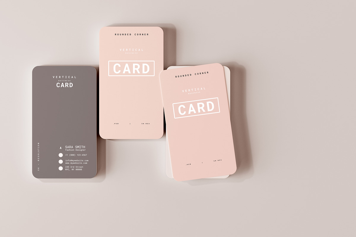 Vertical Business Card Mockups, a Print Template by pmvch (Photo 14 of 20)