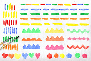 Watercolor Geometric Baby Brushes