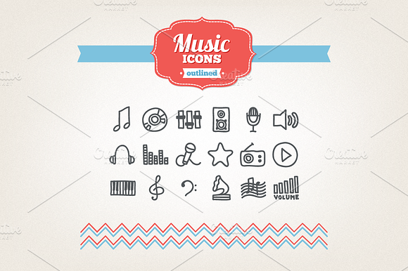 Hand Drawn Music Icons