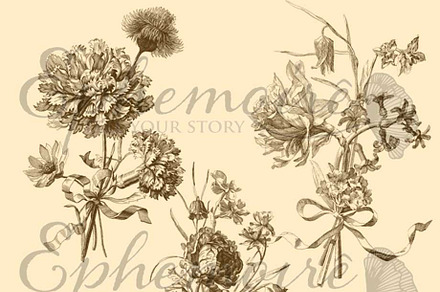 Ribbon Adorned Bouquet Brushes Set 1