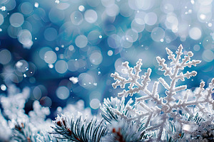 snowflake background , Generate AI, a Photo by LOGOCREATIVE
