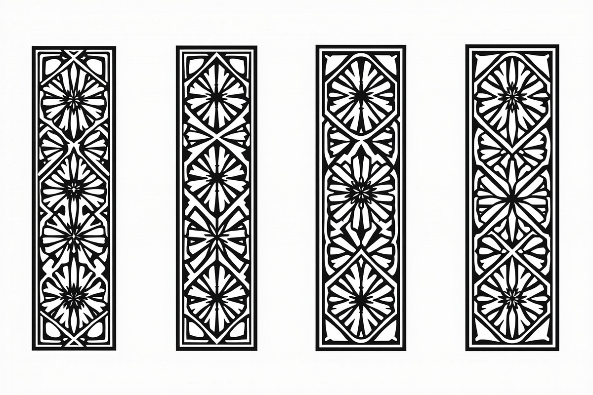 Black Decorative Laser Cut Design, an Illustration by BIPLOB EXPERT (Photo 8 of 9)
