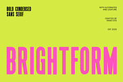 Brightform Bold Condensed Sans Font, a Sans Serif Font by Rasio Studio (Thumbnail 1 of 8)