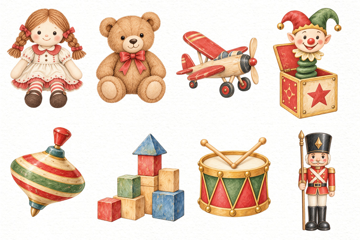 Christmas Watercolor PNG, a Seasonal Illustration by Villa 11 Estudio (Photo 6 of 9)