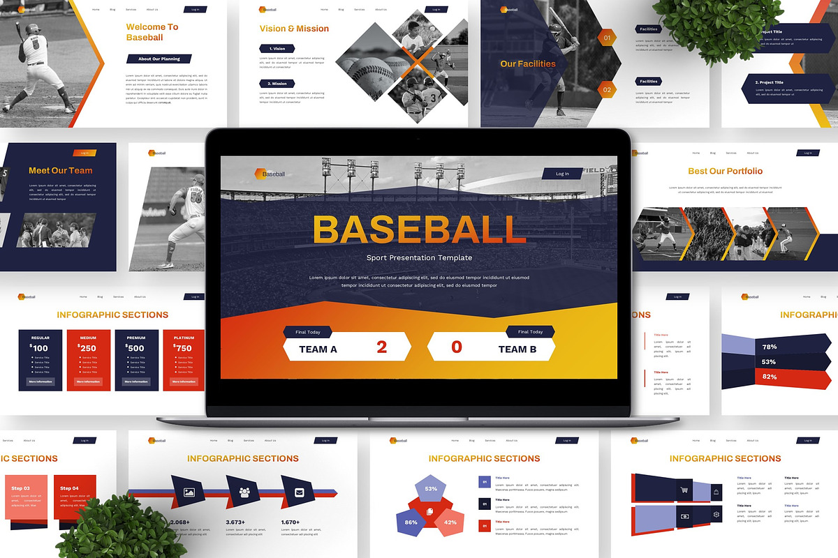 Baseball - Sport Google Slide, a Presentation Template by Deepslide Studio (Photo 4 of 6)