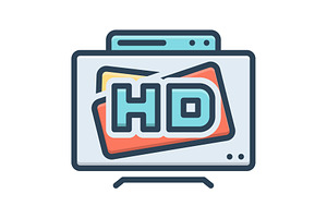 Hdtv tv color icon, a Duotone Icon by Creative priyanka