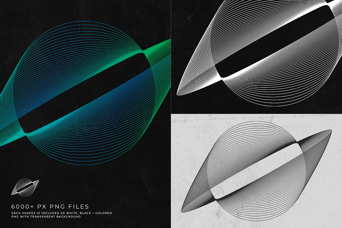 50 Wireframe Vector & PNG Shapes, an Object Graphic by Graphicdome (Photo 6 of 14)