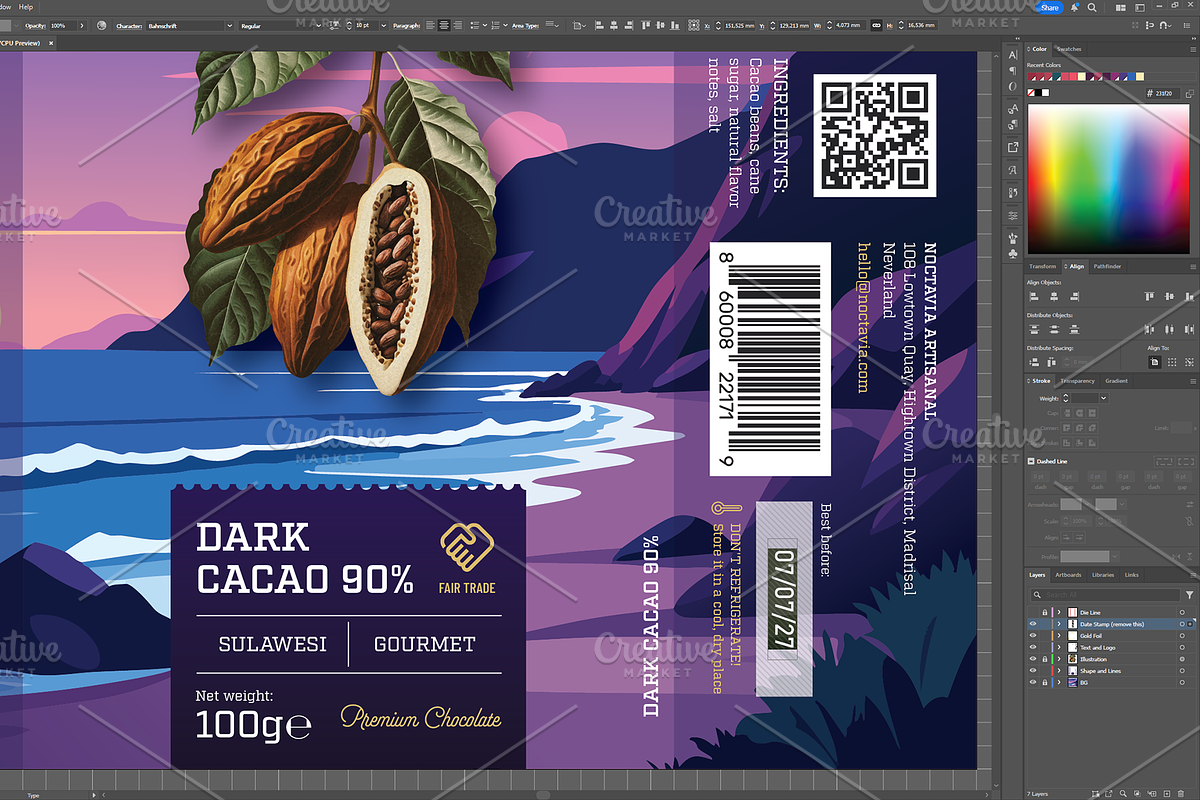 Noctavia Chocolate Bar Pack Template, a Marketing Template by fisihsani (Photo 9 of 9)
