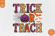 Trick or Teach Halloween Sublimation, a Seasonal Illustration by Rose Art (Thumbnail 1 of 5)