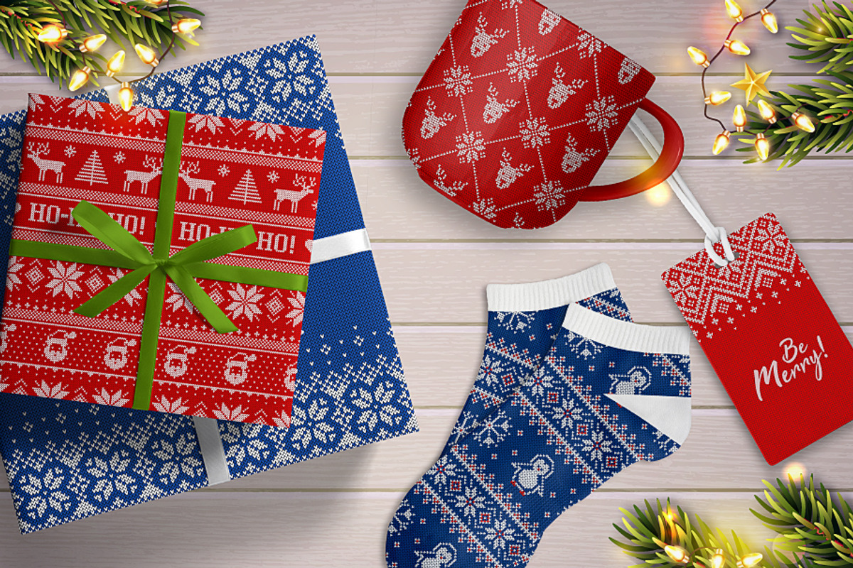 Knitted Christmas Patterns, a Pattern Graphic by JuliaMalinovskaya (Photo 8 of 10)