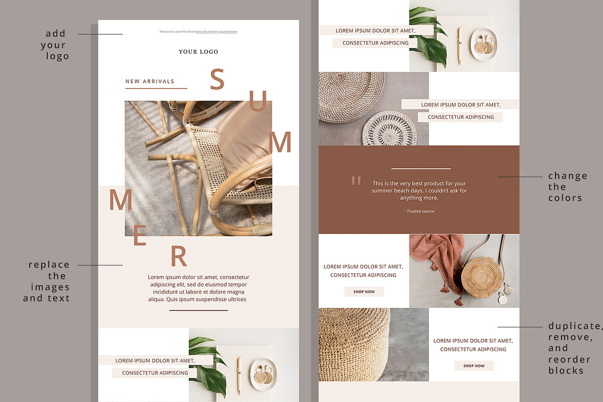Summer Vibes Email Template, an Email Template by Edit & Go Templates (Photo 3 of 5)