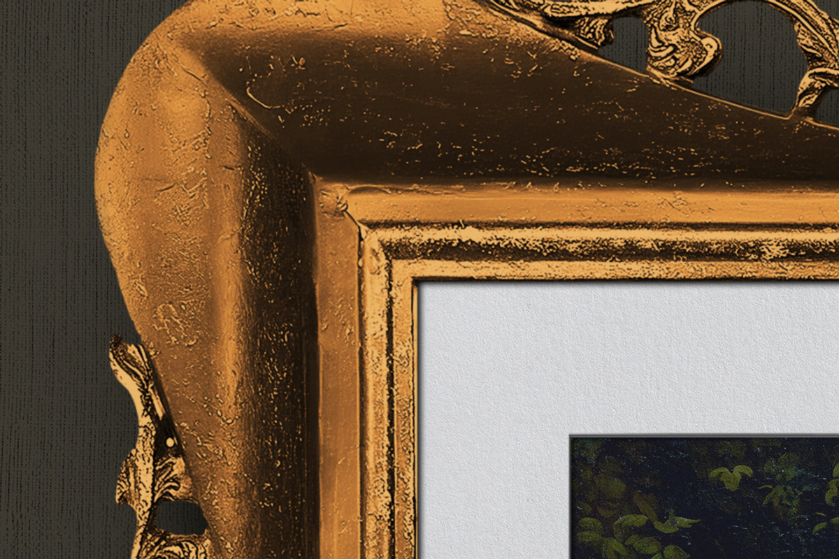 Frame Mockup - Baroque Gold & Black, an Advertising Mockup by Avelina Studio (Photo 3 of 3)