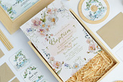Peach Floral Baptism Invitation Card, an Invitation Template by Squirrel92 (Thumbnail 2 of 2)