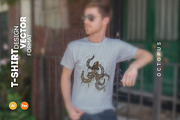 Octopus-TShirt and Poster Design, an Illustration by Cre8iveSense (Thumbnail 5 of 5)