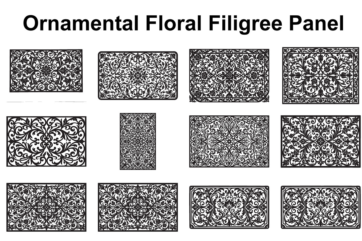 Vintage Floral Filigree Panel, an Object Graphic by Creativeshirt (Photo 1 of 3)