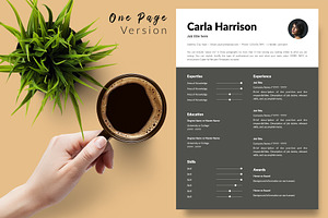 Modern Resume Template / CV - Carla