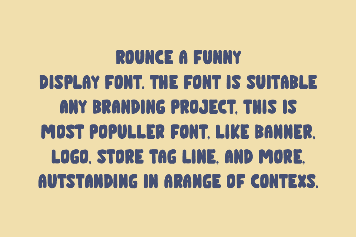 Rounce - Round Font, a Sans Serif Font by Iqsiart Studio (Photo 2 of 6)